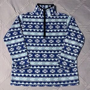 Vintage Cabin Creek Mens Quarter Zip Fleece Pullover (L)